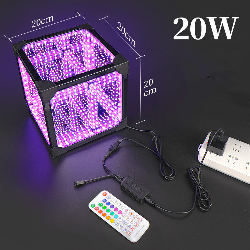 Million Mirrors 3D Gaming Aesthetic Lamp - Magic Cube Gaming Room Decorative Ambient LED Lights